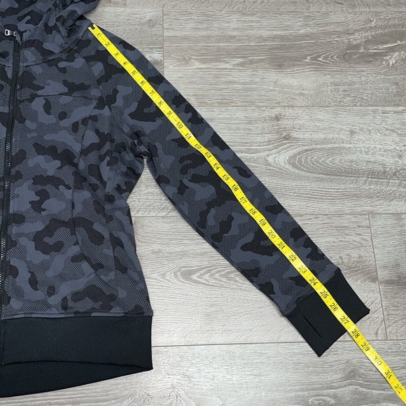 NWOT ZYIA Active Charcoal Camo Pivot Hoodie Full Zip Hooded Sweatshirt Jacket S - Picture 6 of 16